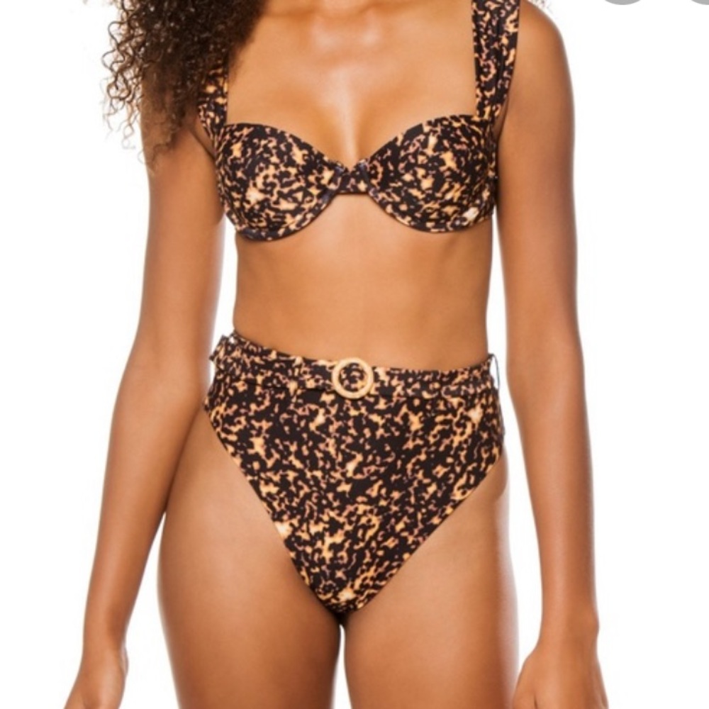 WeWoreWhat Tortoise Bikini Top and Bottoms